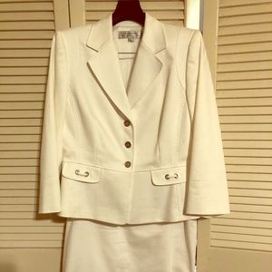 White Tahari 2 pc suit